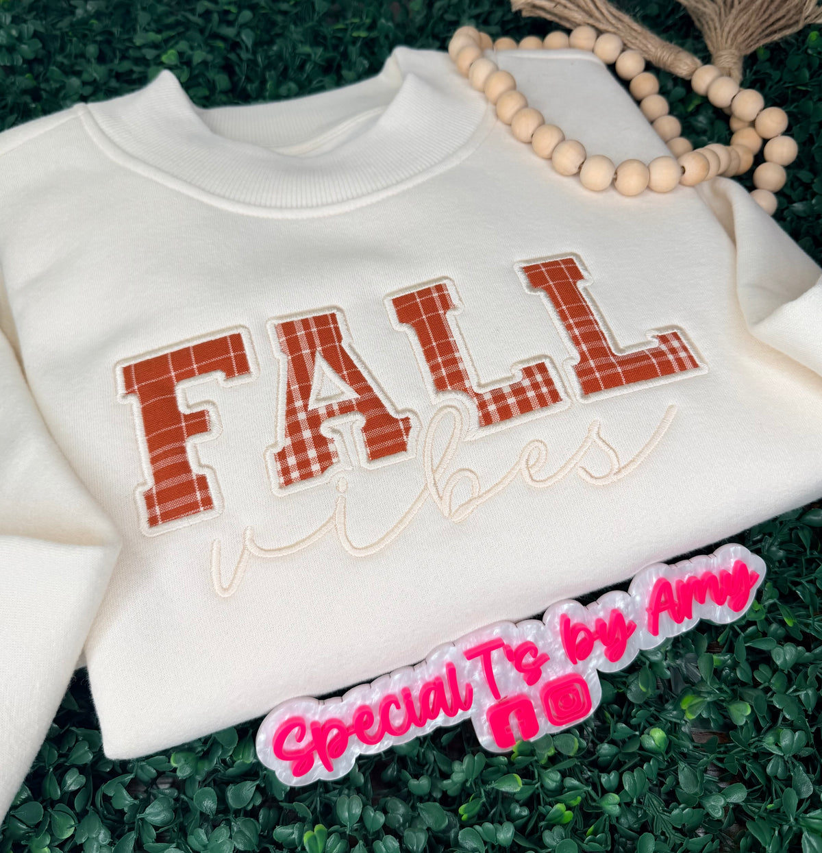 Fall Vibes Applique Mockneck Sweater