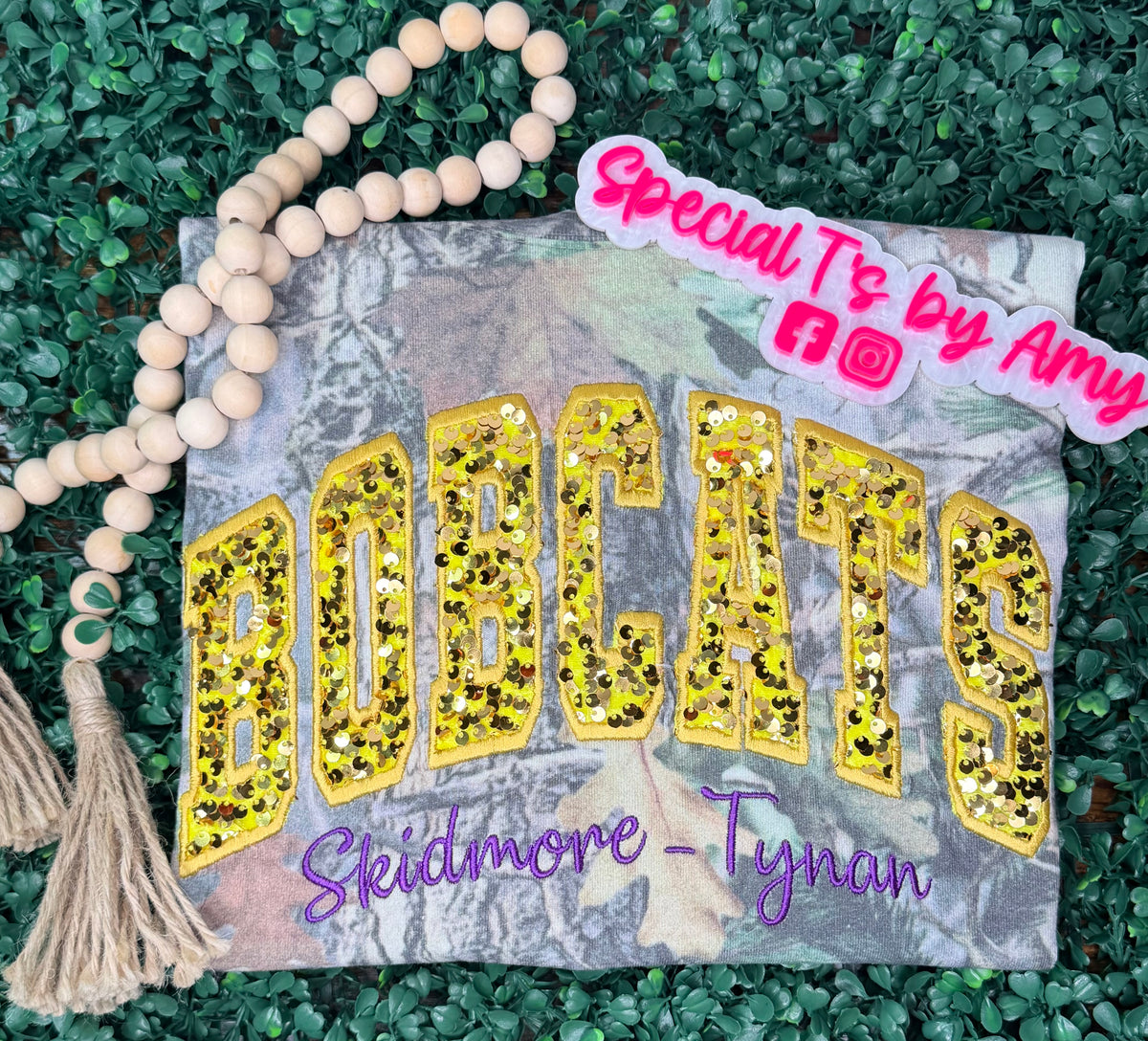 Custom Embroidered Sequin Applique Crewneck