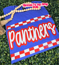 Panthers red and white checkered shirt